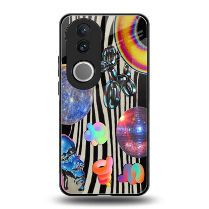 Disco Dream back phone cover | glass case for vivo v50