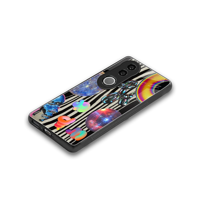 Disco Dream stylish phone case for vivo v50 | glossy glass and slim fit