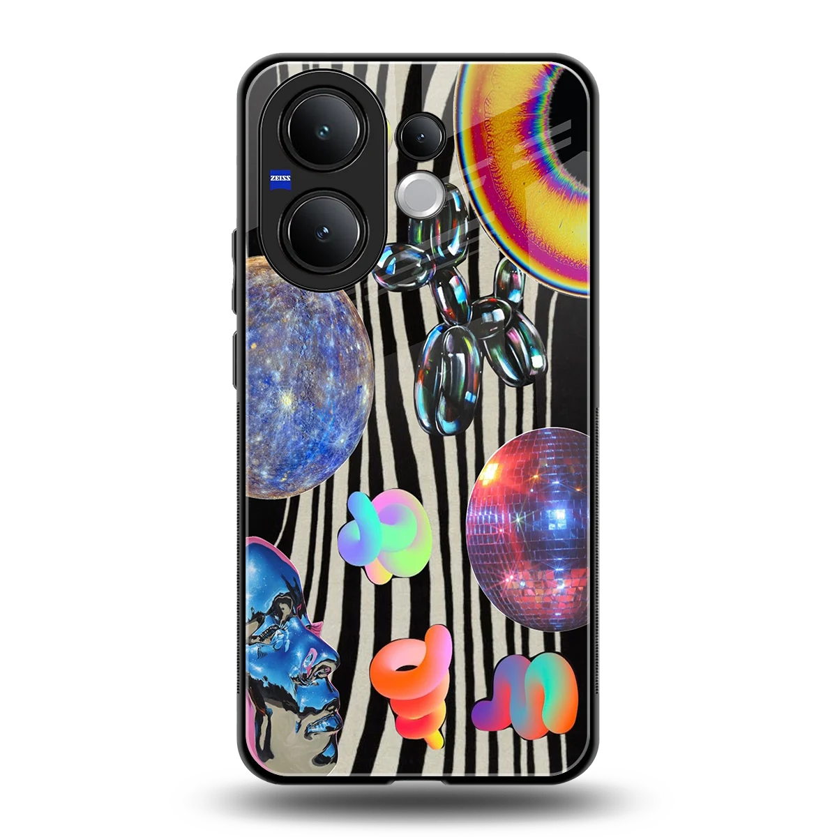 Disco Dream back phone cover | glass case for vivo v60