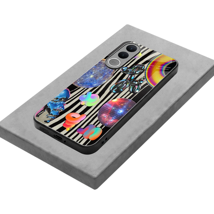 Disco Dream stylish phone case for vivo v70 fe | glossy glass and slim fit