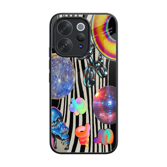Disco Dream back phone cover | glass case for vivo v70