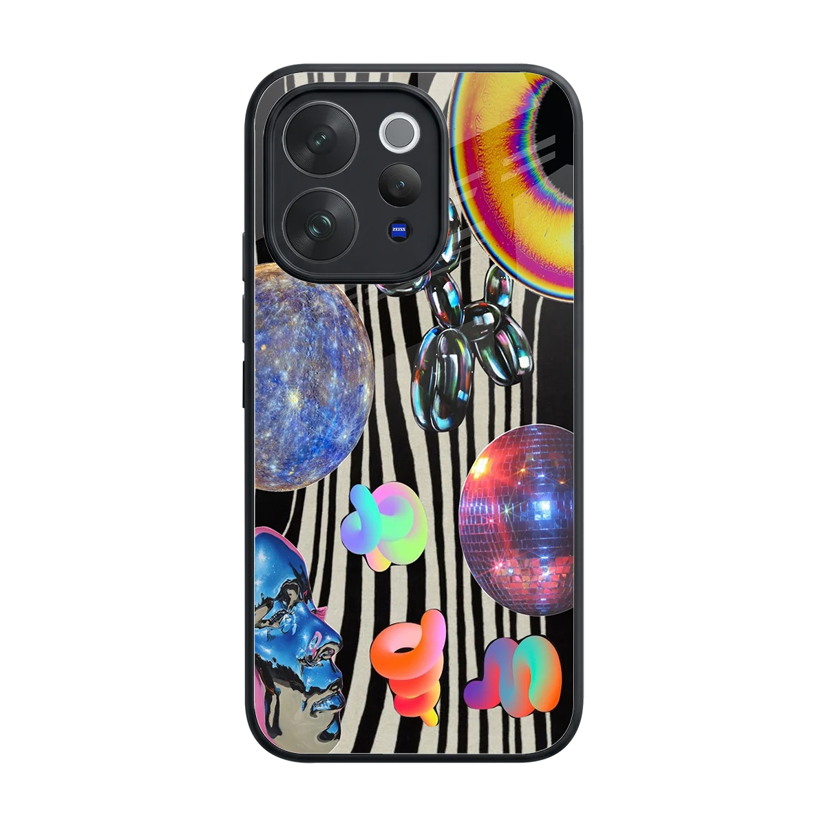 Disco Dream back phone cover | glass case for vivo v70 elite
