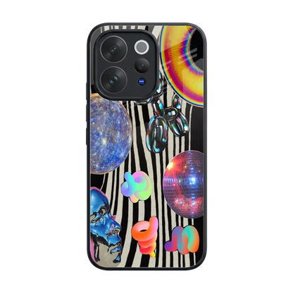 Disco Dream back phone cover | glass case for vivo v70 elite