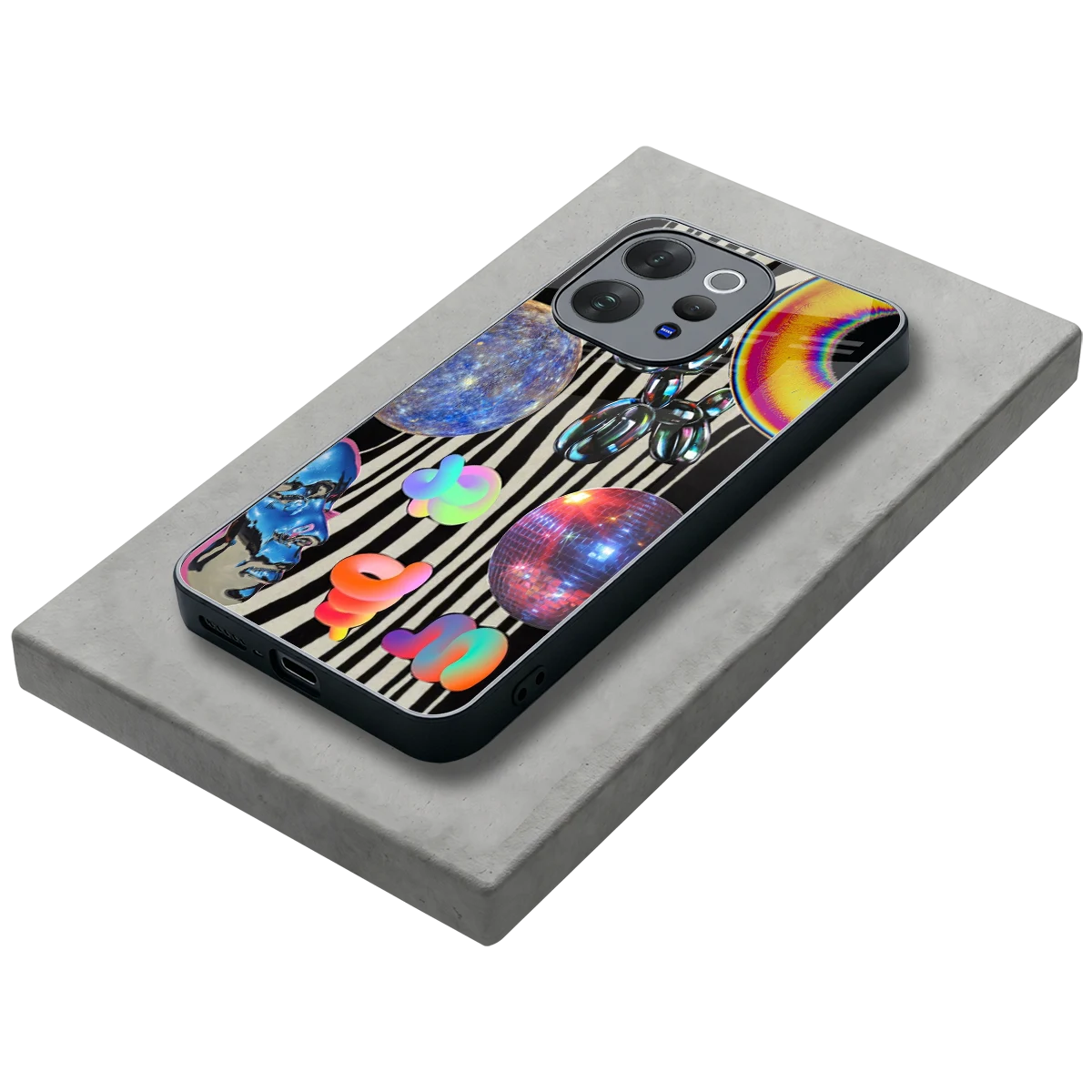 Disco Dream stylish phone case for vivo v70 elite | glossy glass and slim fit