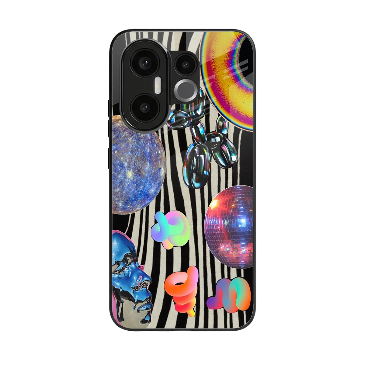 Disco Dream back phone cover | glass case for vivo x200 fe