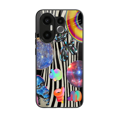 Disco Dream back phone cover | glass case for vivo x200 fe