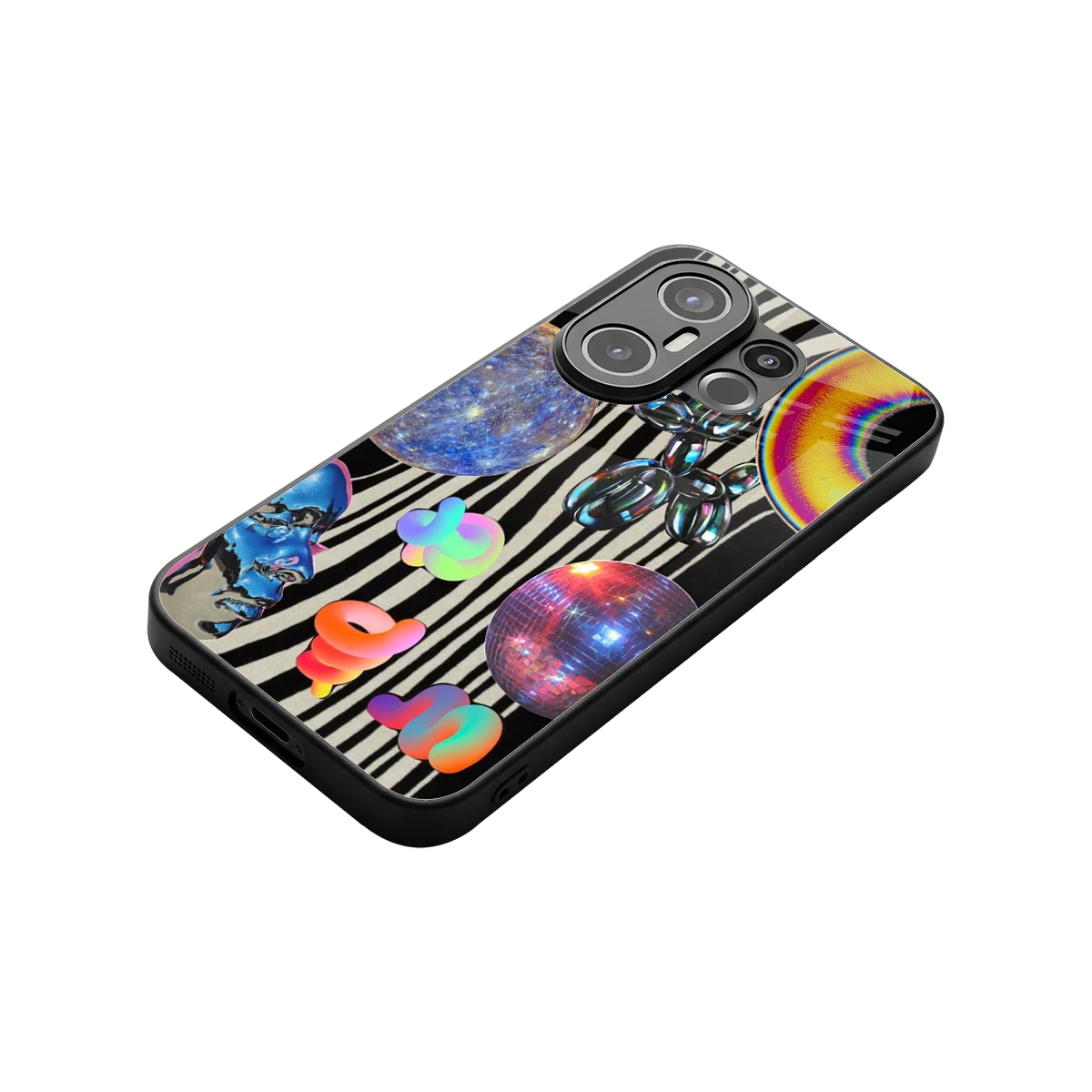Disco Dream stylish phone case for vivo x200 fe | glossy glass and slim fit