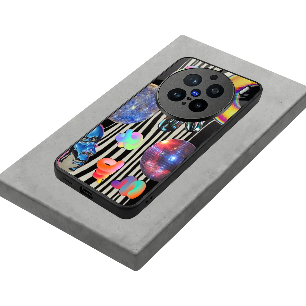 Disco Dream stylish phone case for vivo x200 pro | glossy glass and slim fit