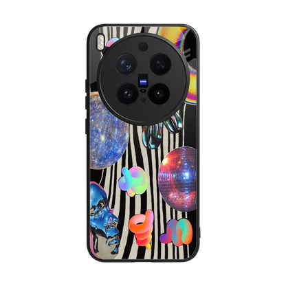Disco Dream back phone cover | glass case for vivo x300 pro