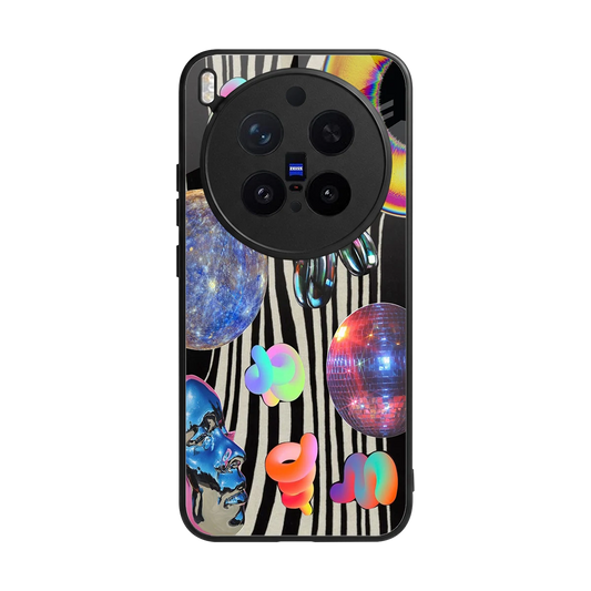 Disco Dream back phone cover | glass case for vivo x300 pro