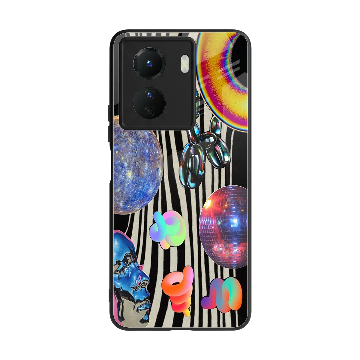 Disco Dream back phone cover | glass case for vivo y16