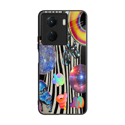 Disco Dream back phone cover | glass case for vivo y16