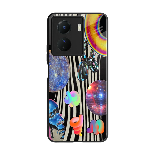 Disco Dream back phone cover | glass case for vivo y16
