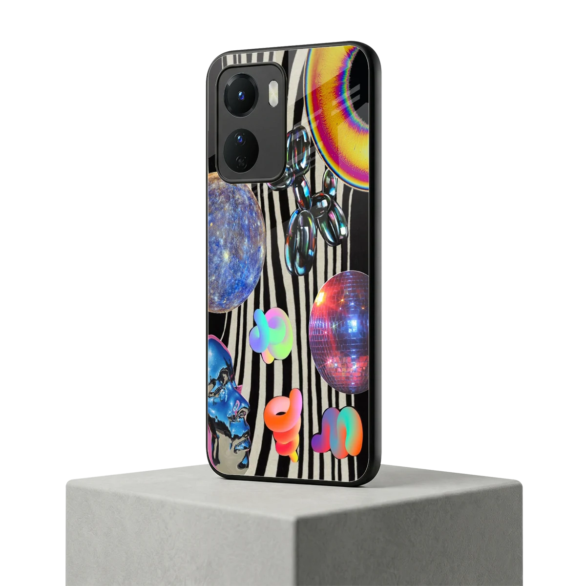 Disco Dream vivo y16 mobile cover | shockproof glass phone case