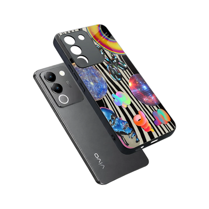 Disco Dream sleek vivo y200 5g cover with tempered glass back and TPU edges