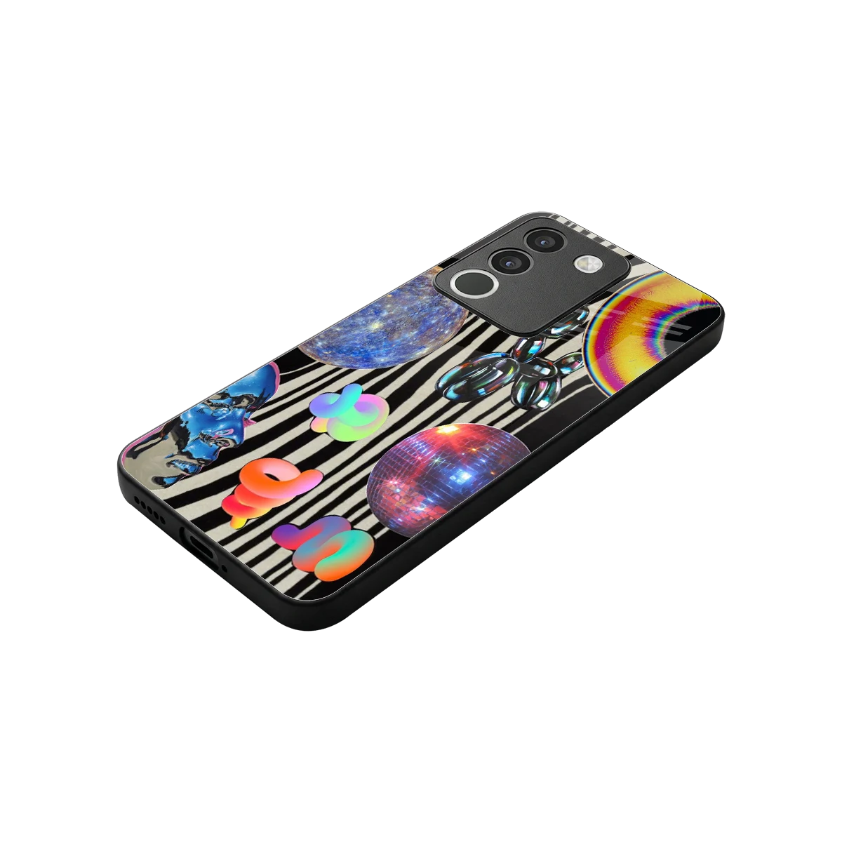 Disco Dream stylish phone case for vivo y200 5g | glossy glass and slim fit