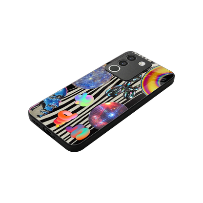 Disco Dream stylish phone case for vivo y200 5g | glossy glass and slim fit