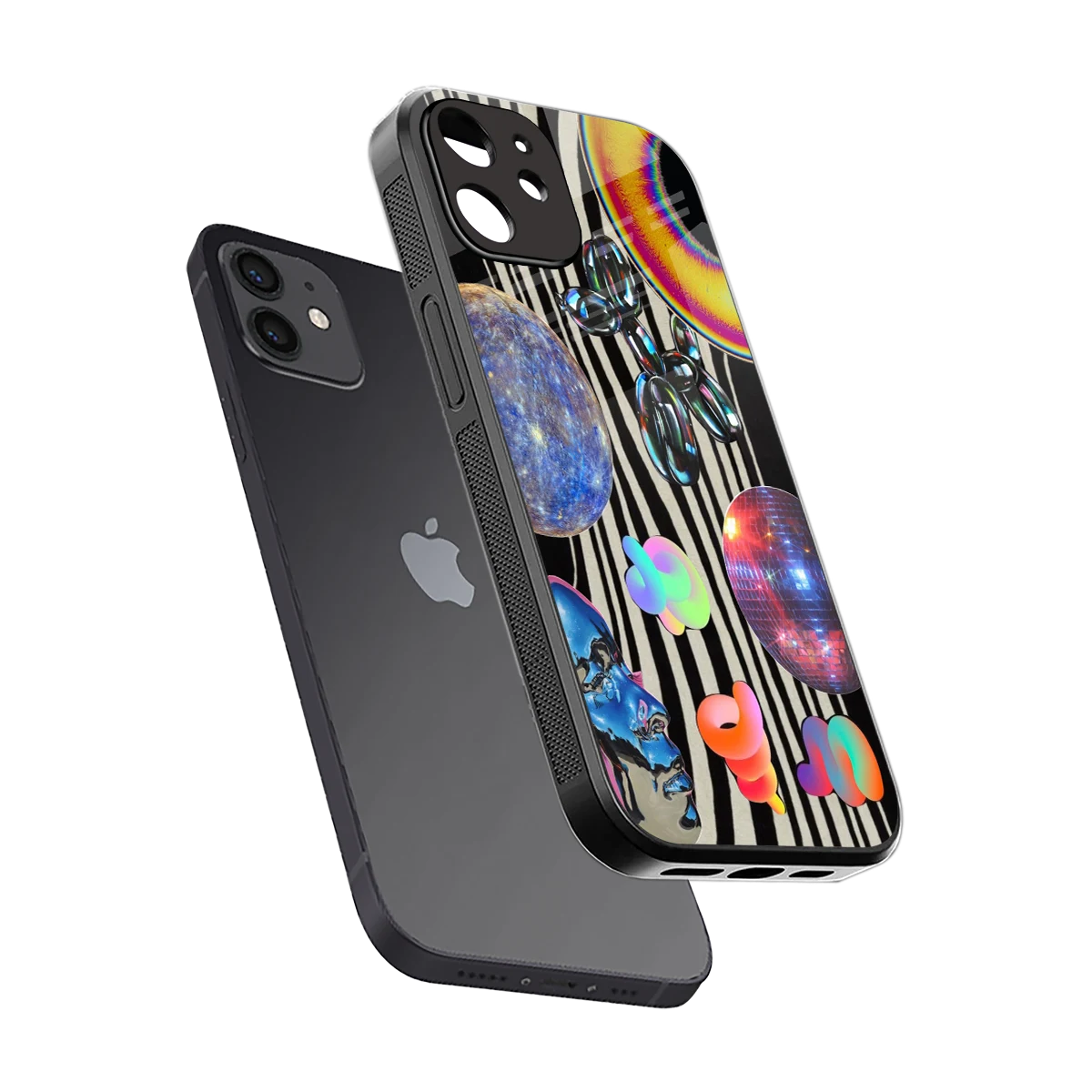 Disco Dream sleek iphone 11 cover with tempered glass back and TPU edges