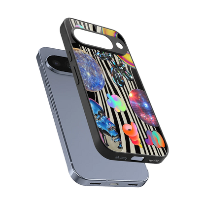 Disco Dream sleek google pixel 10 cover with tempered glass back and TPU edges