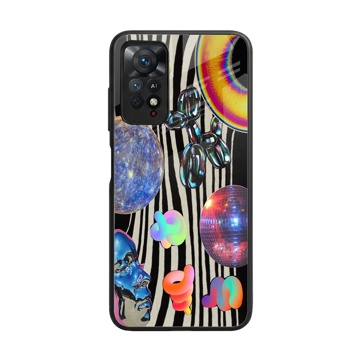 Disco Dream back phone cover | glass case for redmi note 11 pro