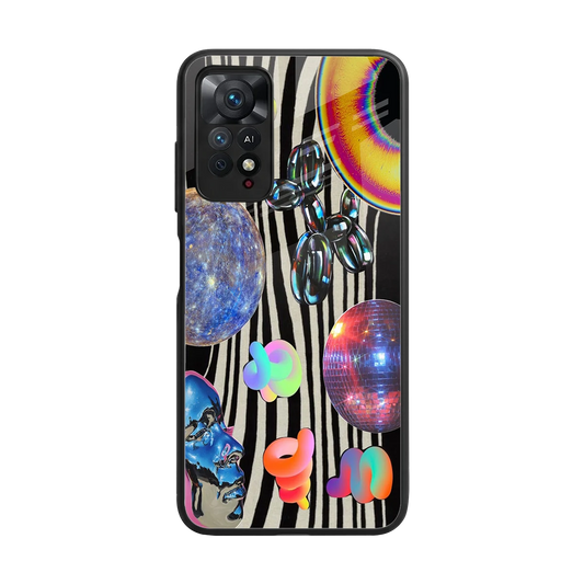 Disco Dream back phone cover | glass case for redmi note 11 pro