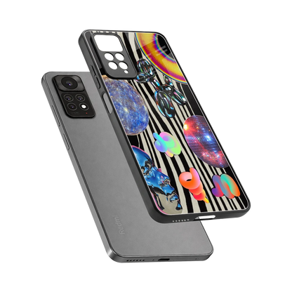 Disco Dream sleek redmi note 11 pro cover with tempered glass back and TPU edges