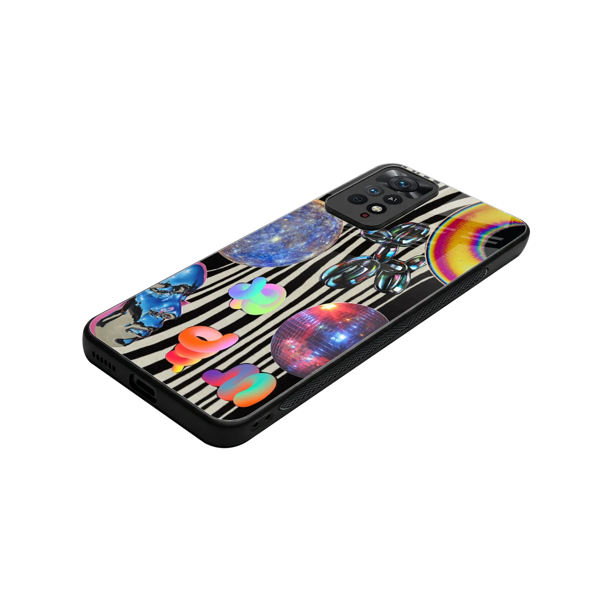 Disco Dream stylish phone case for redmi note 11 pro | glossy glass and slim fit