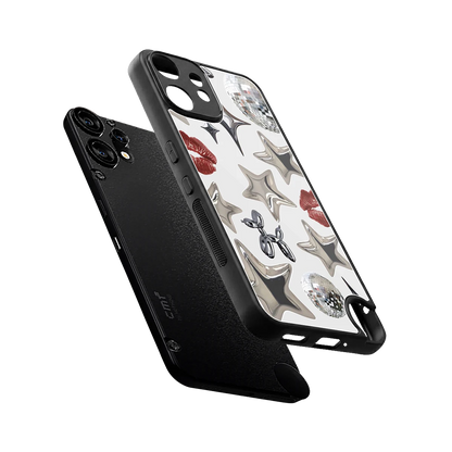Disco Dreams sleek cmf nothing phone 2 pro cover with tempered glass back and TPU edges