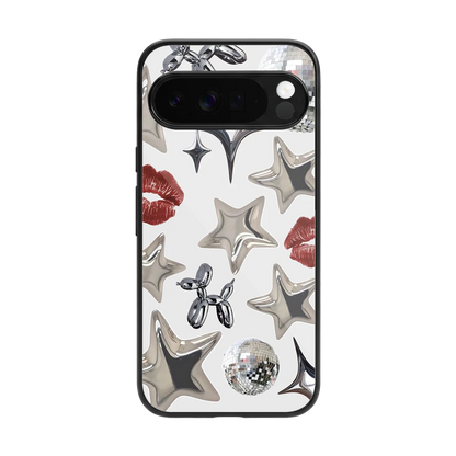 Disco Dreams back phone cover | glass case for google pixel 10 pro xl