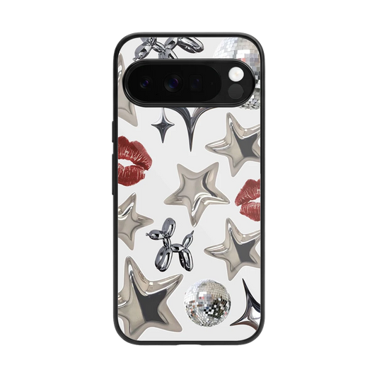 Disco Dreams back phone cover | glass case for google pixel 10 pro xl