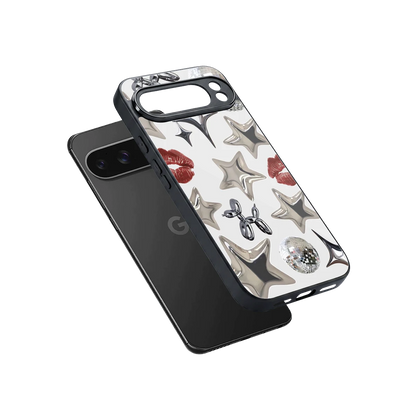 Disco Dreams sleek google pixel 10 pro xl cover with tempered glass back and TPU edges