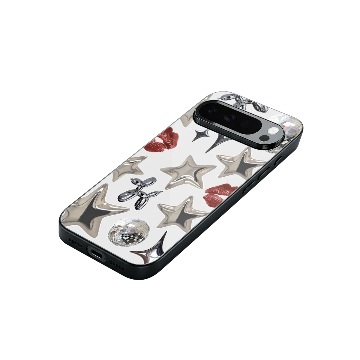 Disco Dreams stylish phone case for google pixel 10 pro xl | glossy glass and slim fit