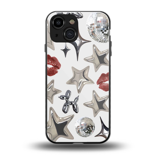 Disco Dreams back phone cover | glass case for iphone 13 mini