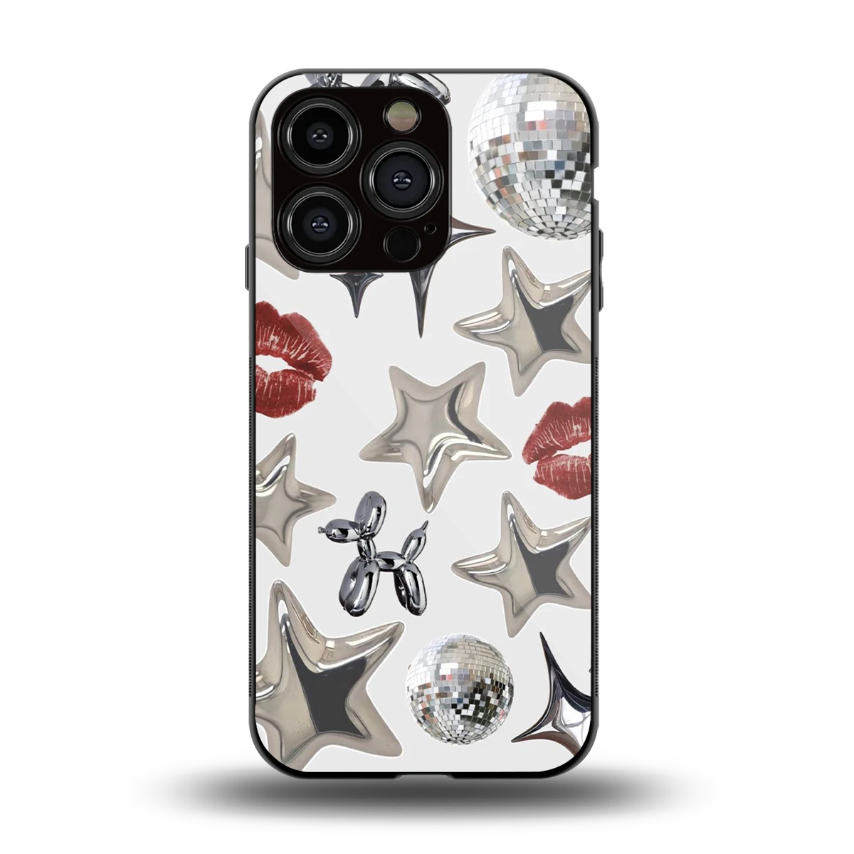 Disco Dreams back phone cover | glass case for iphone 13 pro