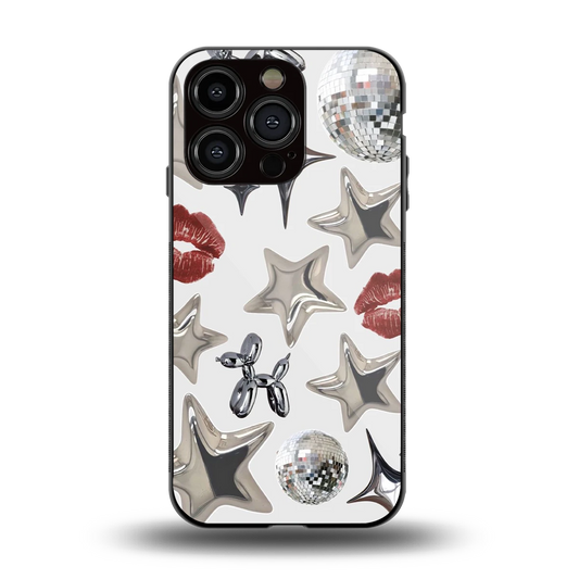 Disco Dreams back phone cover | glass case for iphone 13 pro