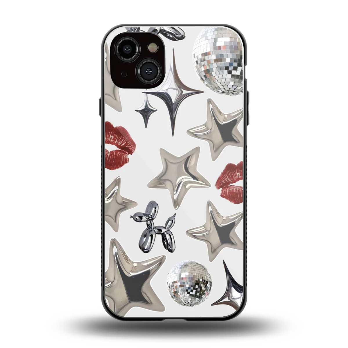 Disco Dreams back phone cover | glass case for iphone 15 plus