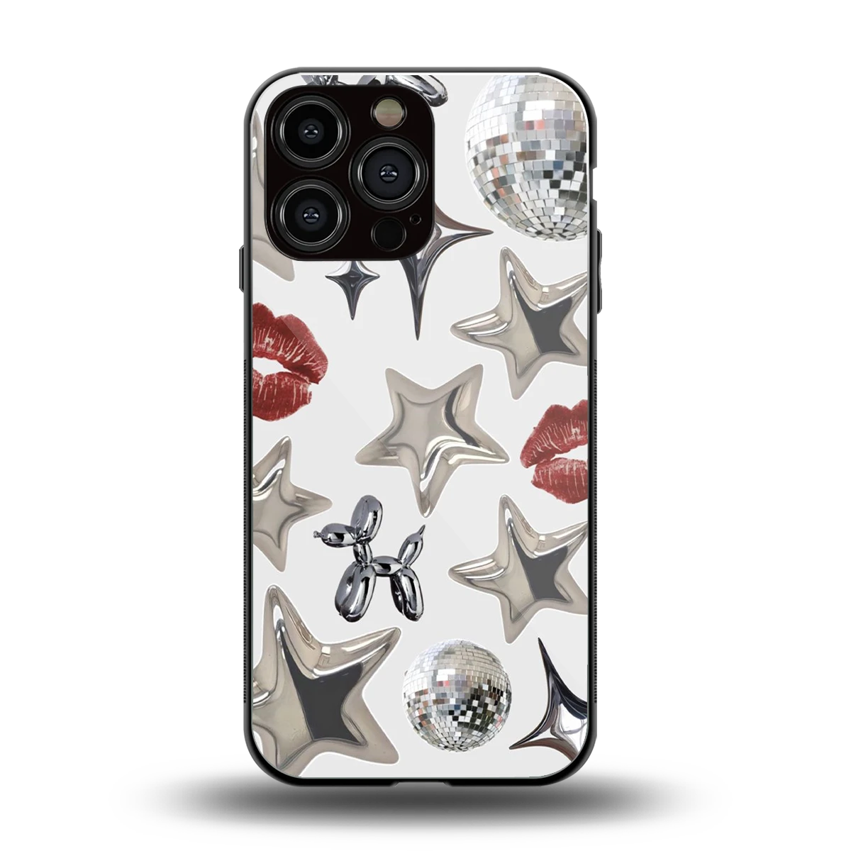 Disco Dreams back phone cover | glass case for iphone 15 pro max