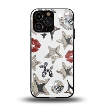Disco Dreams back phone cover | glass case for iphone 15 pro max