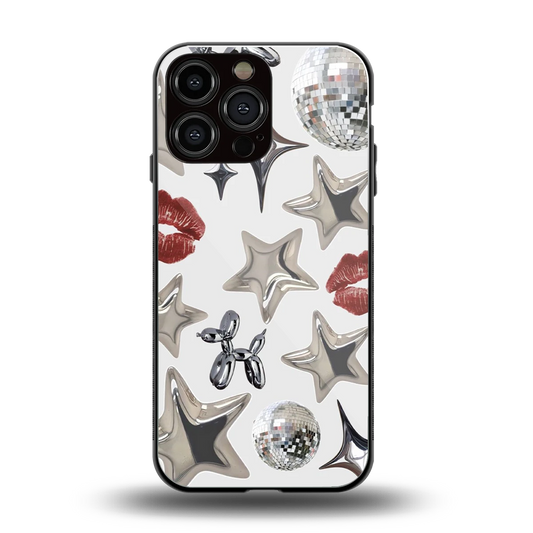 Disco Dreams back phone cover | glass case for iphone 15 pro max
