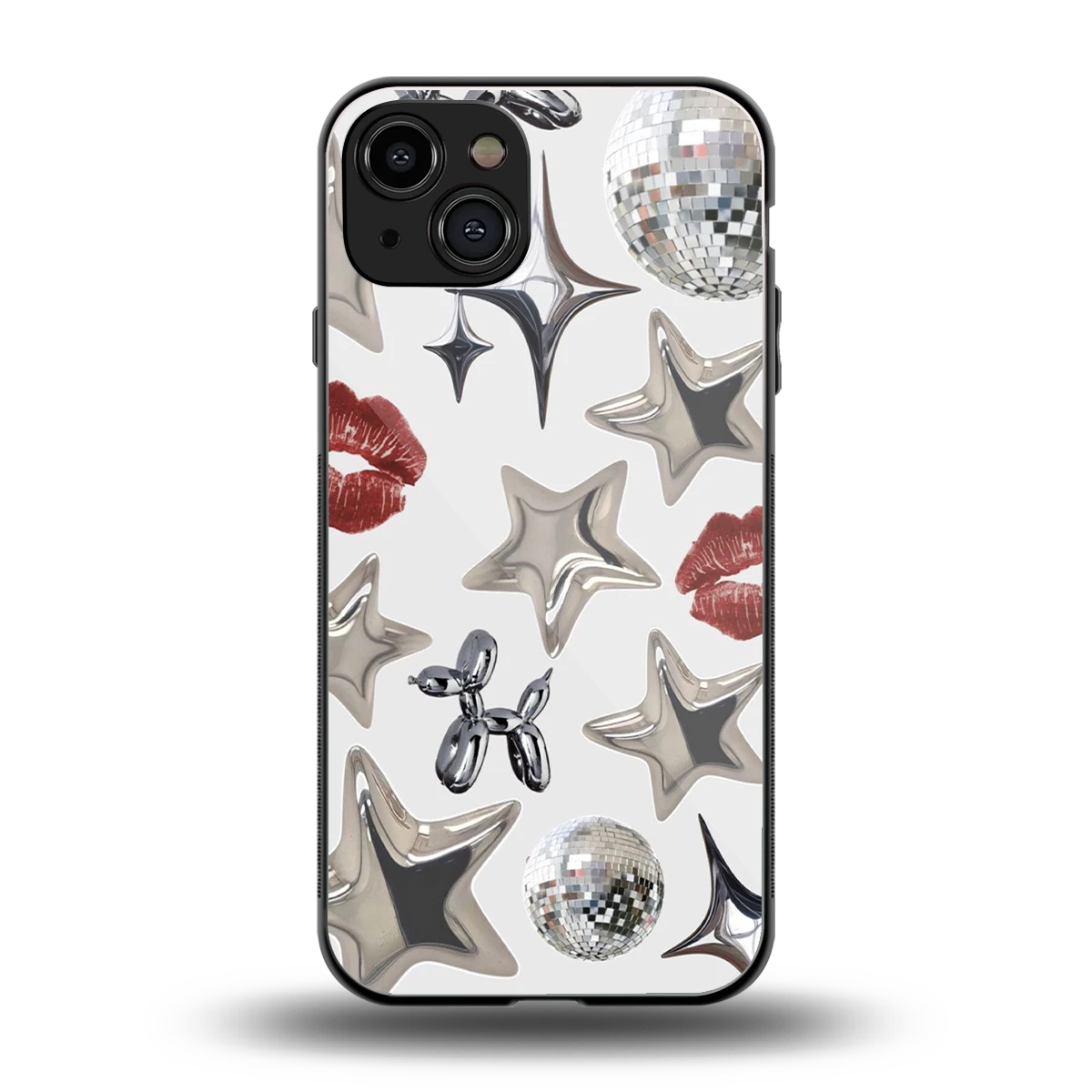 Disco Dreams back phone cover | glass case for iphone 15