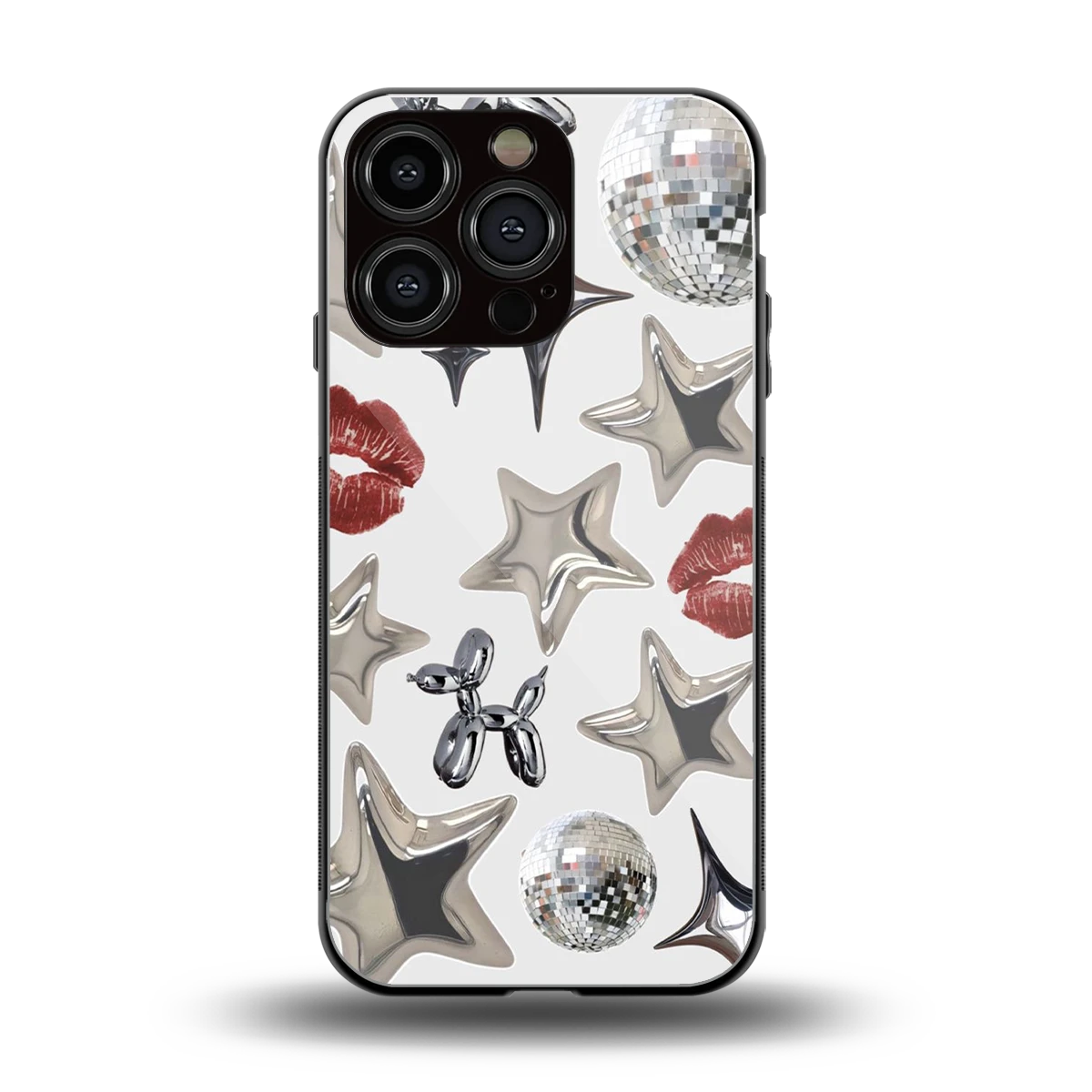 Disco Dreams back phone cover | glass case for iphone 16 pro