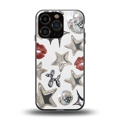 Disco Dreams back phone cover | glass case for iphone 16 pro