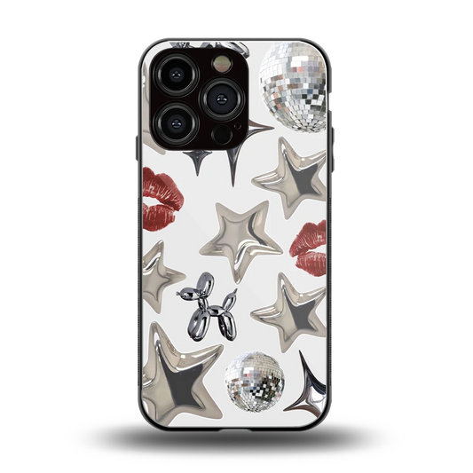 Disco Dreams back phone cover | glass case for iphone 16 pro