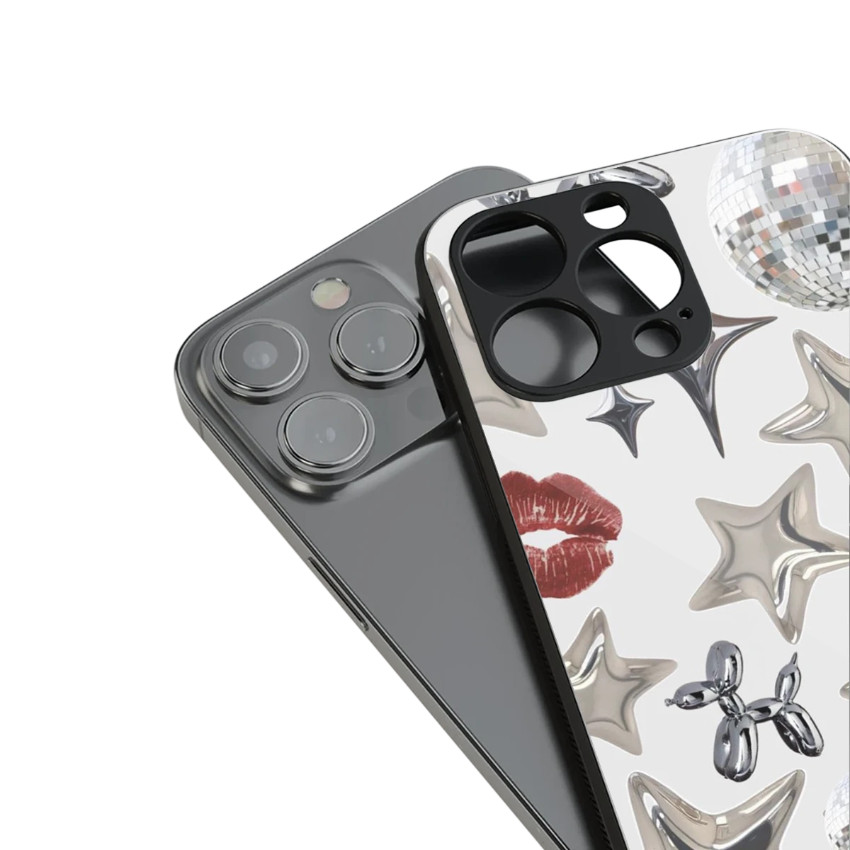 Disco Dreams stylish phone case for iphone 15 plus | glossy glass and slim fit