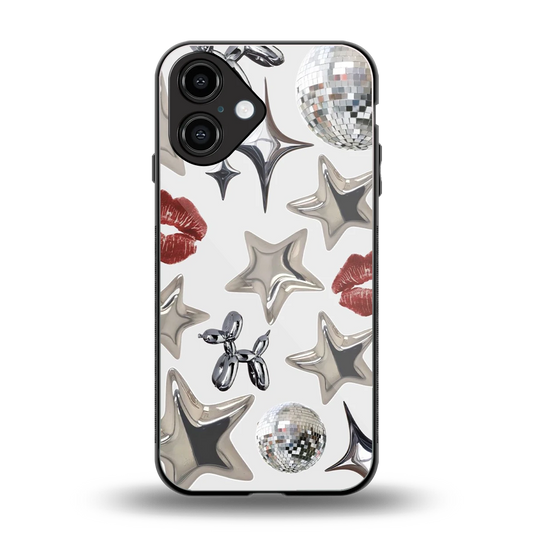 Disco Dreams back phone cover | glass case for iphone 16
