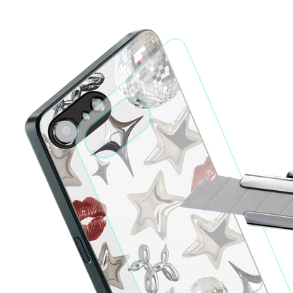 Disco Dreams stylish phone case for iphone 16e | glossy glass and slim fit