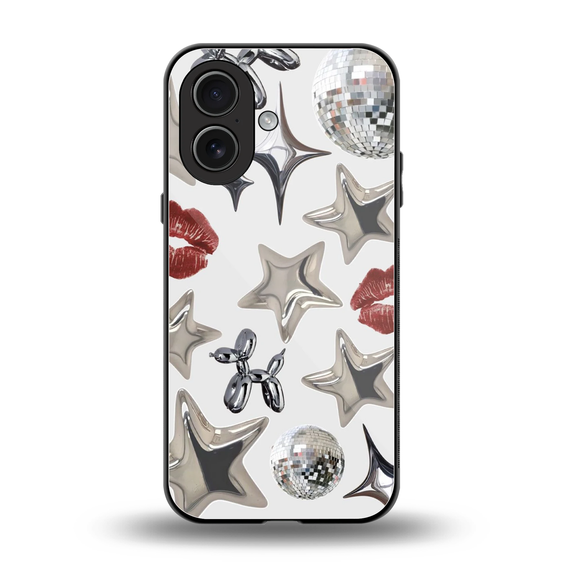 Disco Dreams back phone cover | glass case for iphone 17