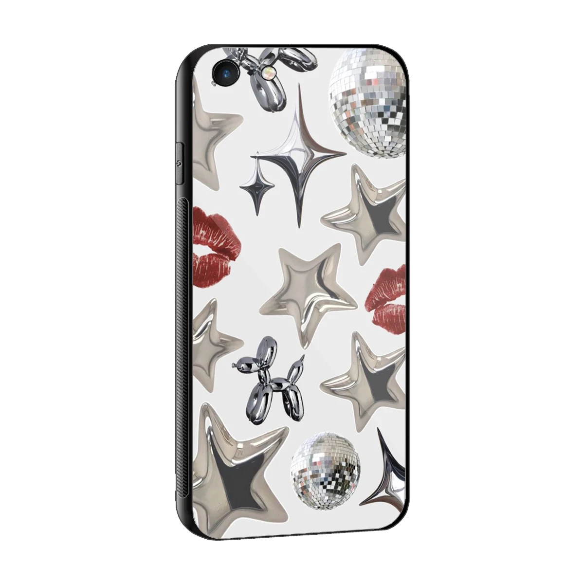 Disco Dreams sleek iphone 6s cover with tempered glass back and TPU edges
