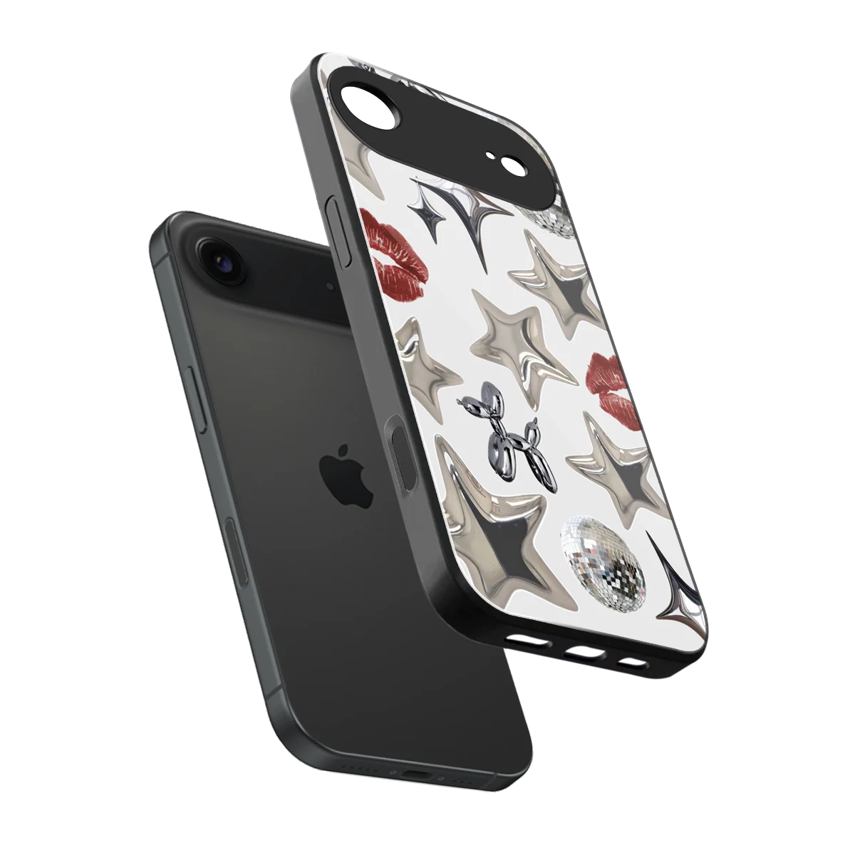 Disco Dreams sleek iphone air cover with tempered glass back and TPU edges