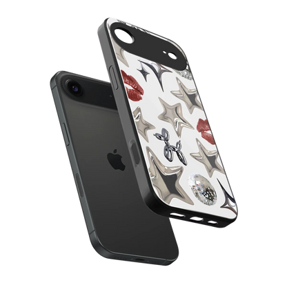 Disco Dreams sleek iphone air cover with tempered glass back and TPU edges
